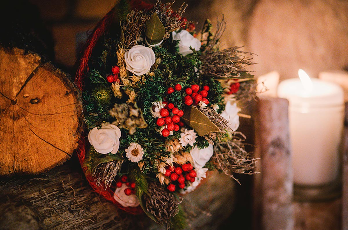 Bouquet de mariée d'hiver