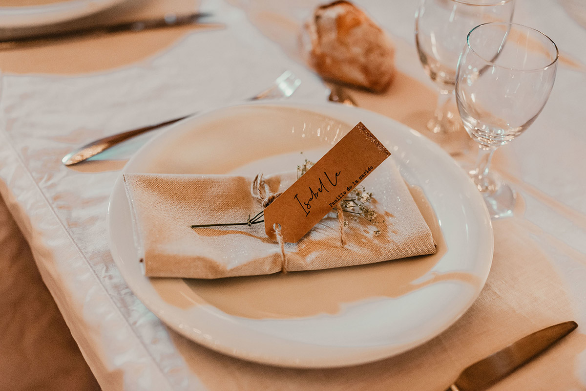 Marque-place pour dîner de mariage