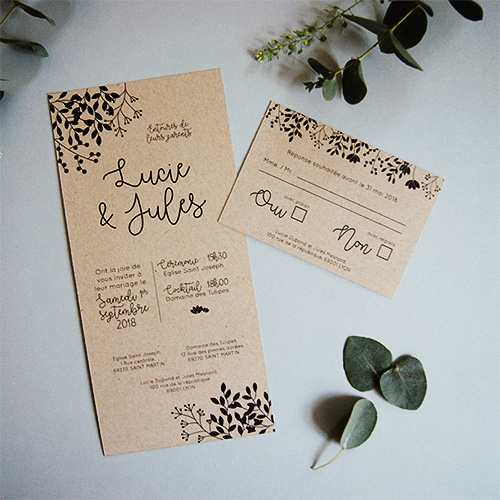 Papeterie mariage écologique