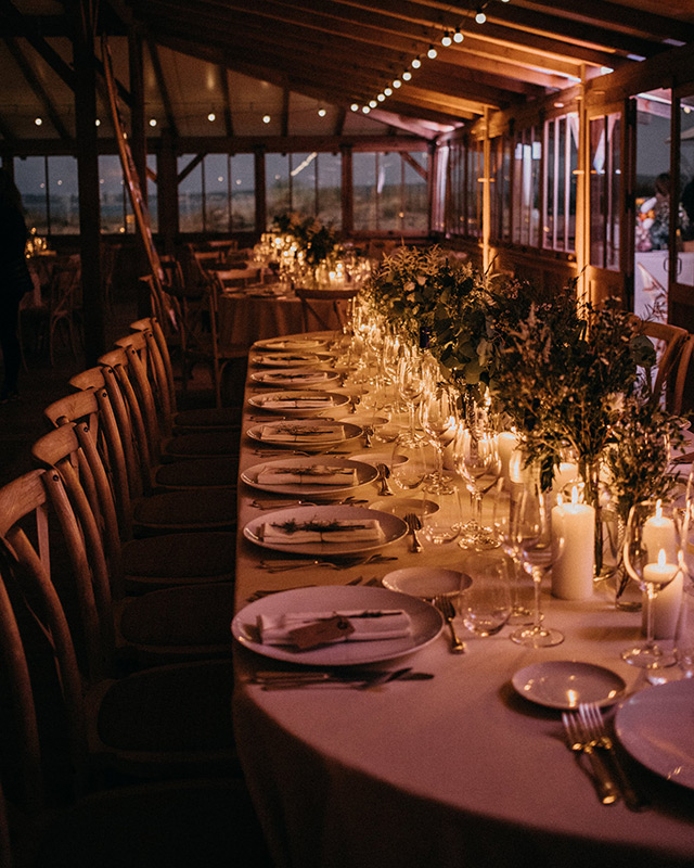 Jolie table mariage bougies