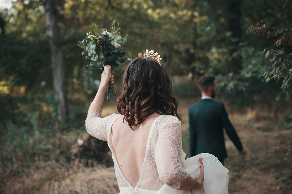 Couronne de mariée en métal