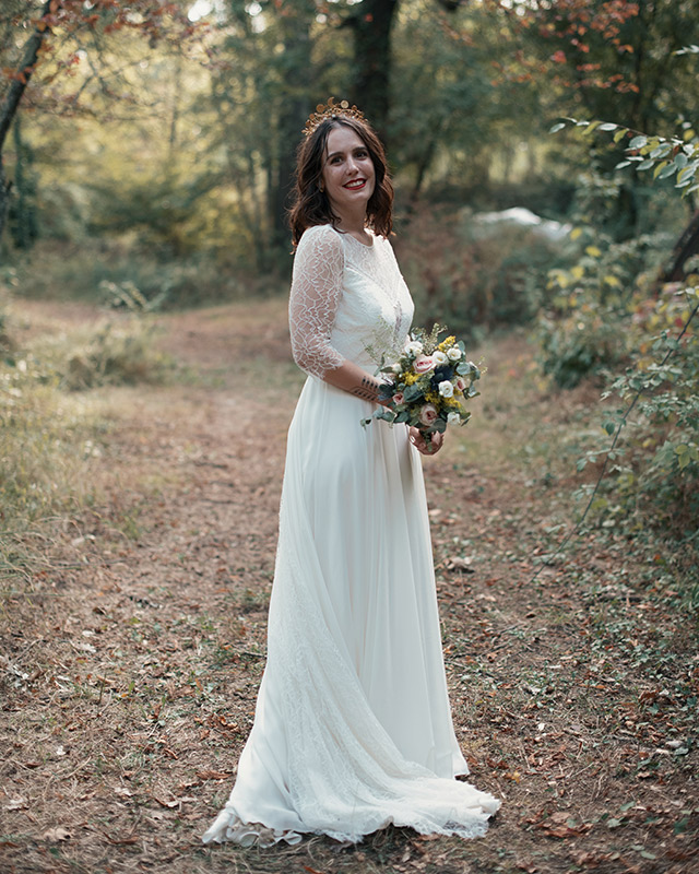 Robe de mariée bohème longue