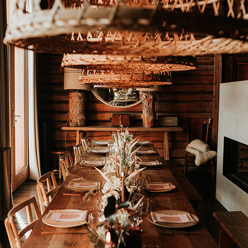 Table mariage bois