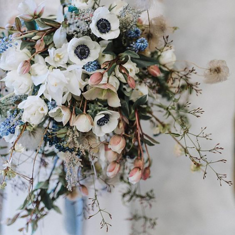 Bouquet anémone et héllebore