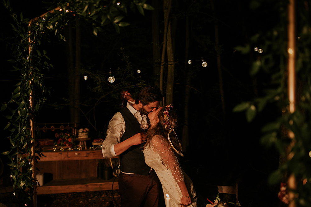 Soirée de mariage en extérieur