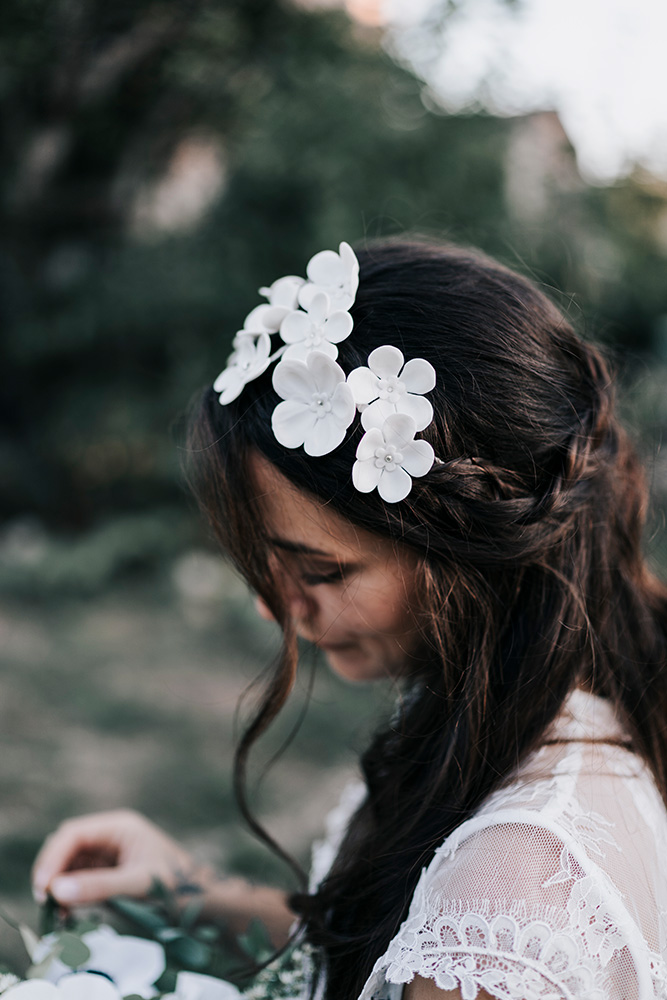 Couronne de mariée fleurs