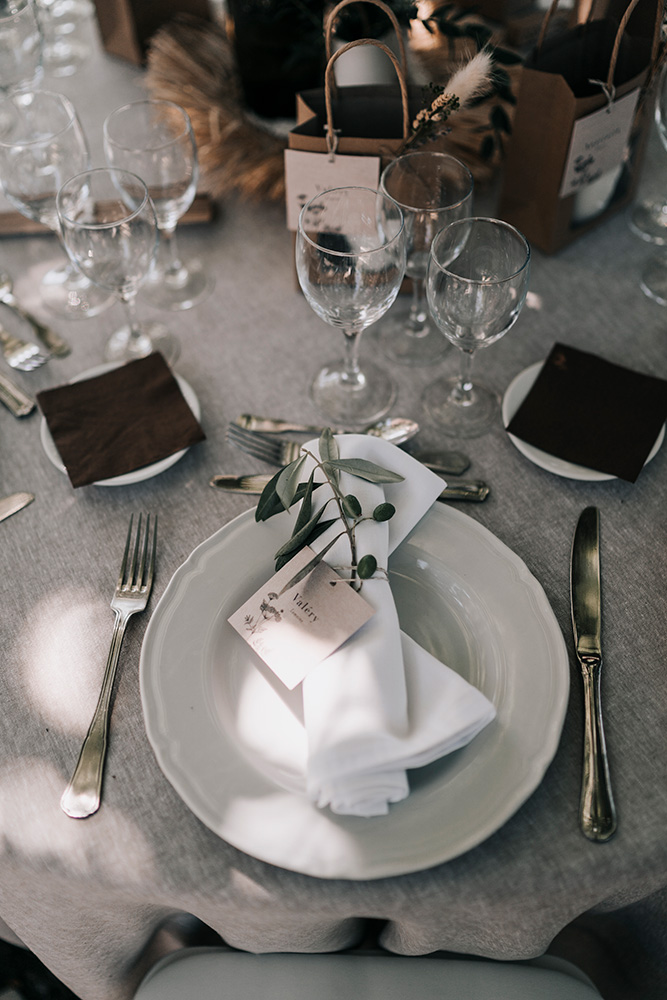 Déco table eucalyptus