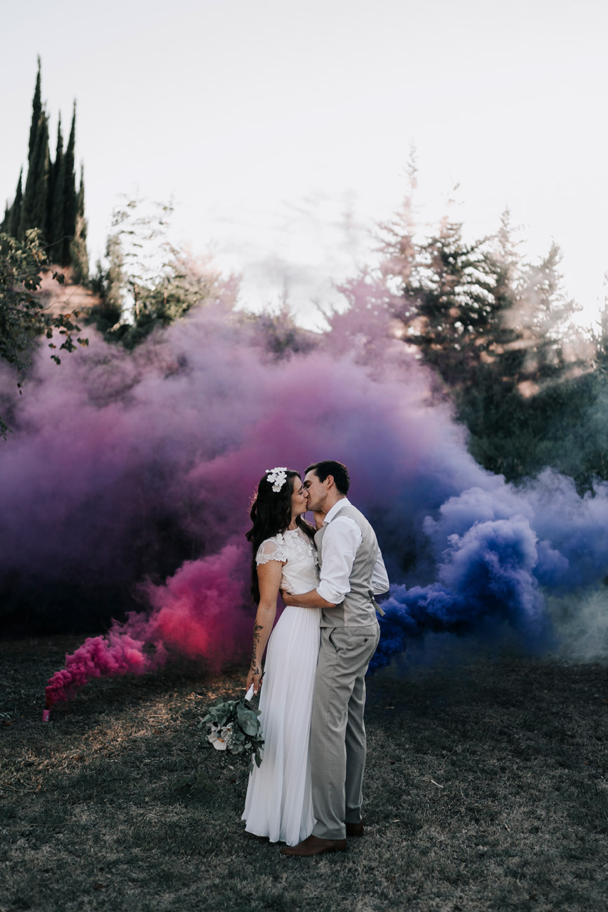 Fumigènes colorés