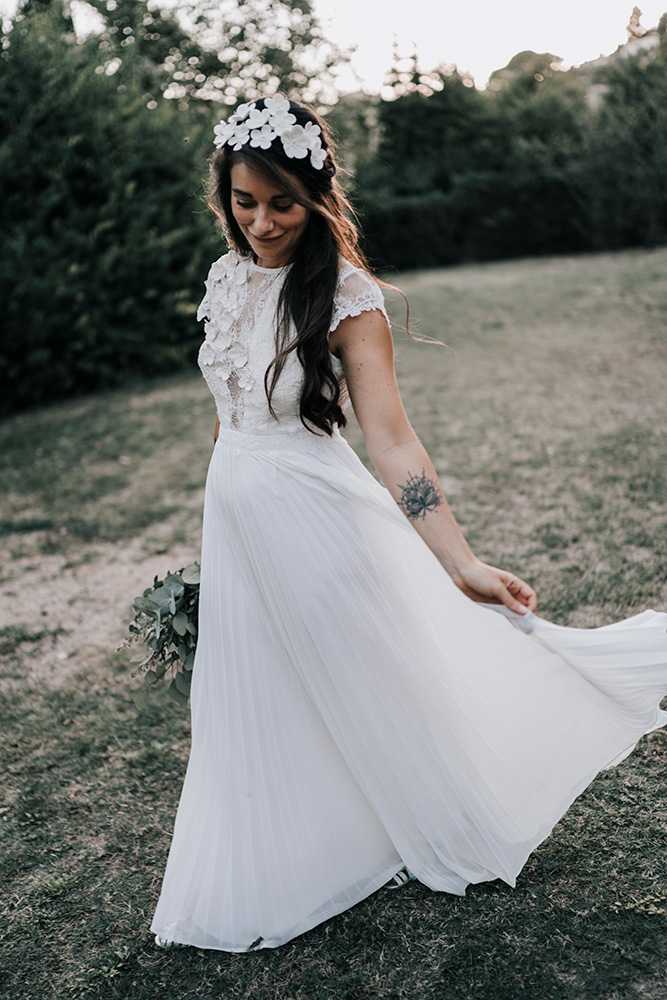 Robe de mariée champêtre