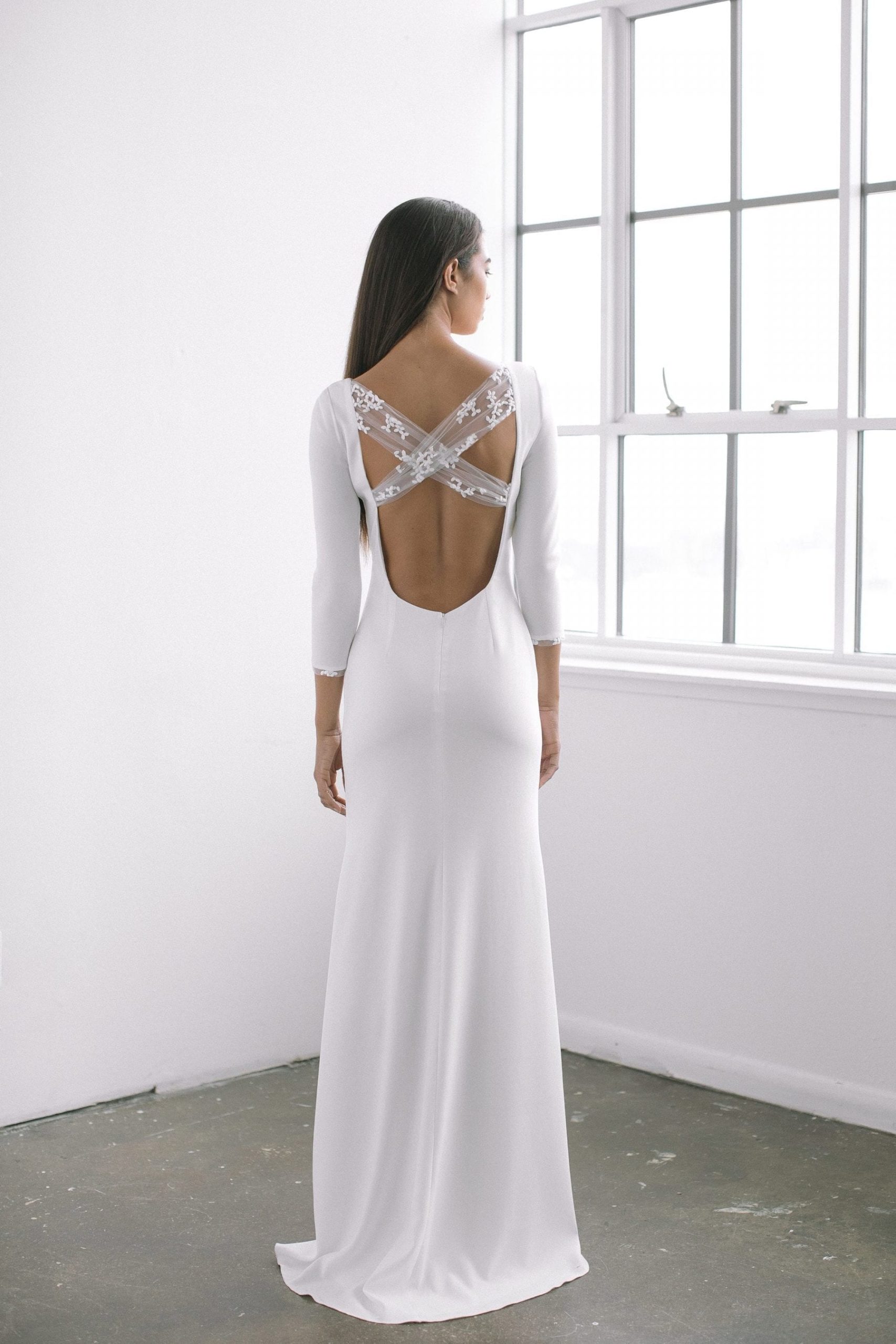Robe de mariée asymétrique