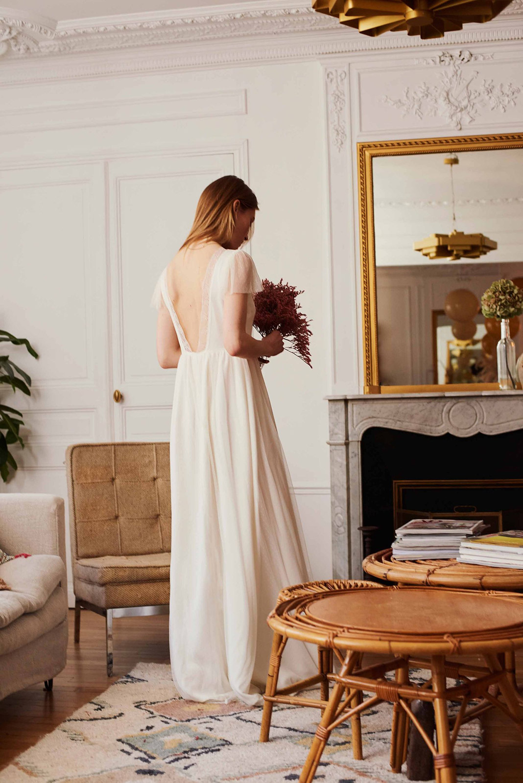 Robe de mariée dos nu dentelle