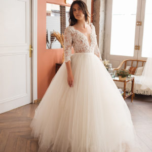 Robe mariée jupe tulle princesse