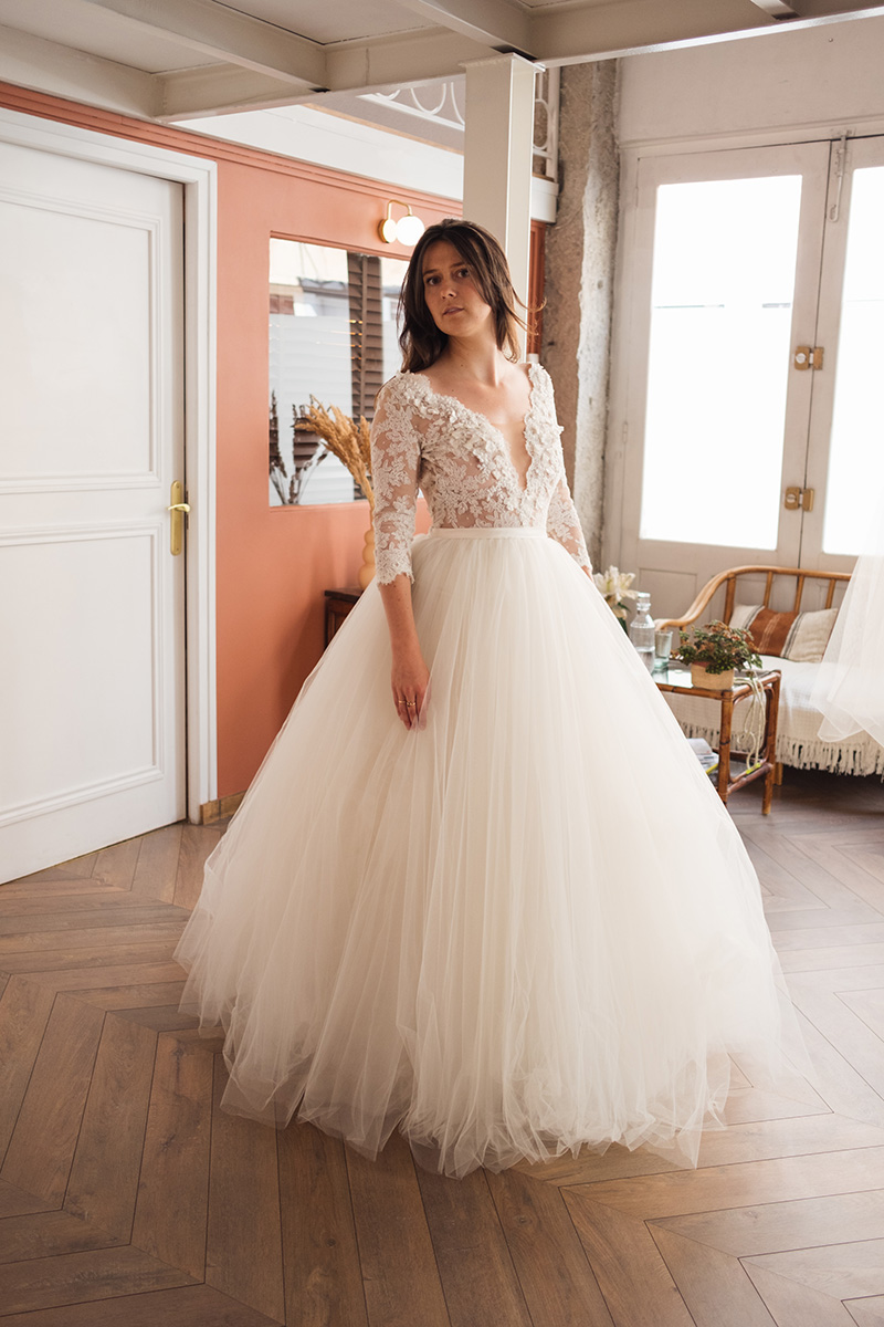 Robe mariée jupe tulle princesse
