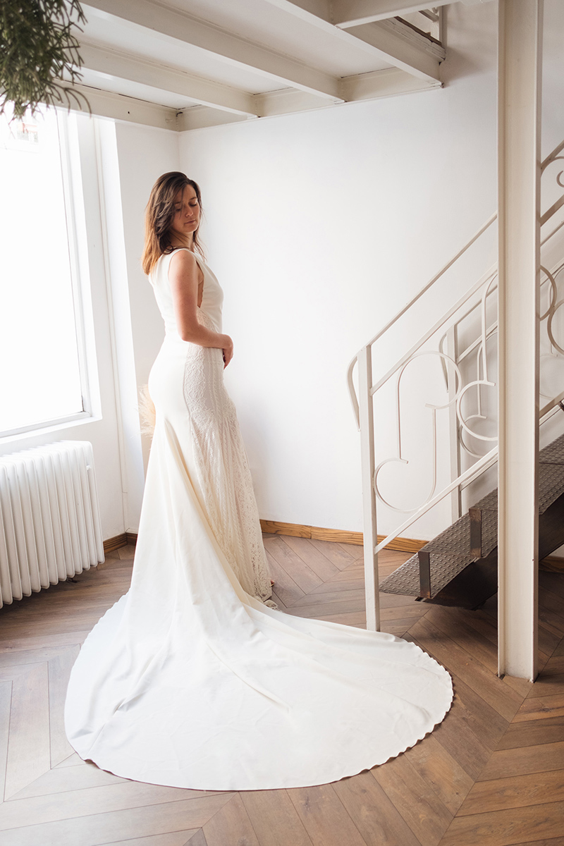 Robe mariée longue traîne