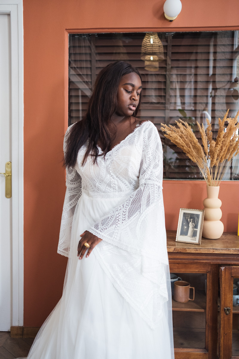 Robe de mariée bohème grande taille