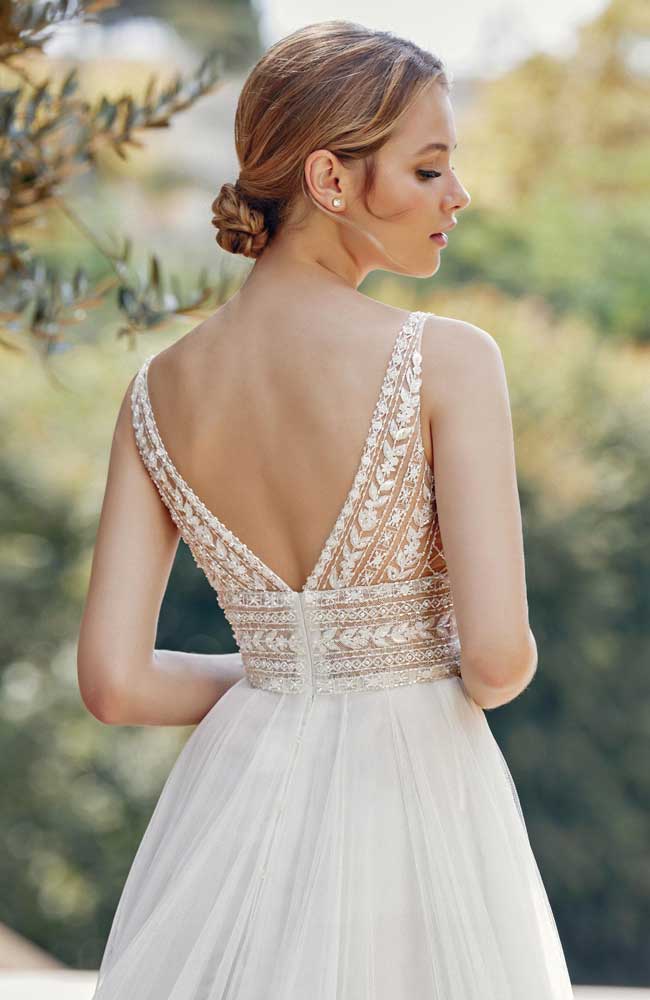 Robe mariage tulle dos nu