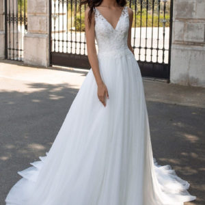 Robe de mariée princesse sans manche
