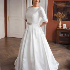 Robe princesse en satin
