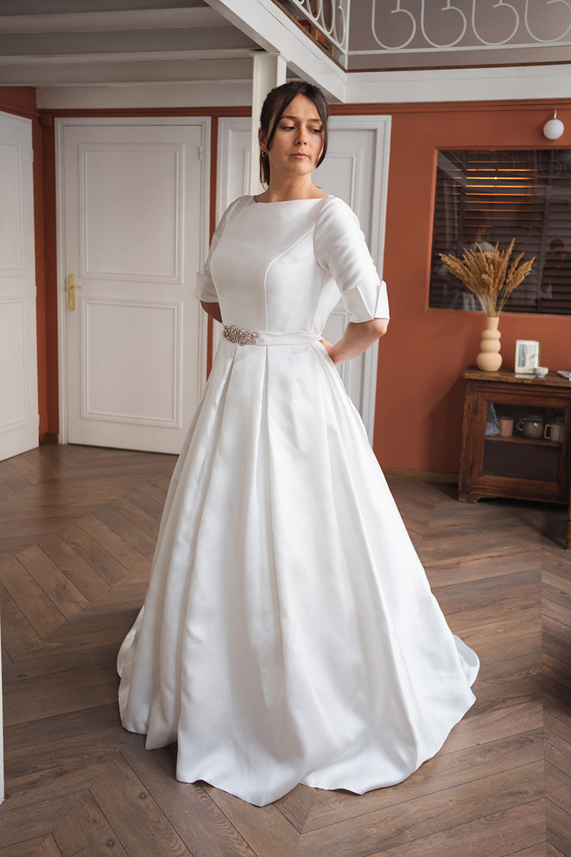 Robe princesse en satin