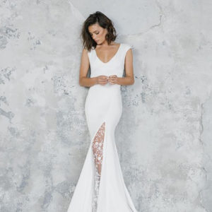 Robe de mariée avec fente