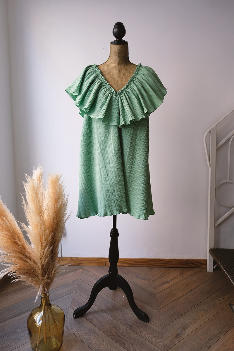 Robe cocktail verte