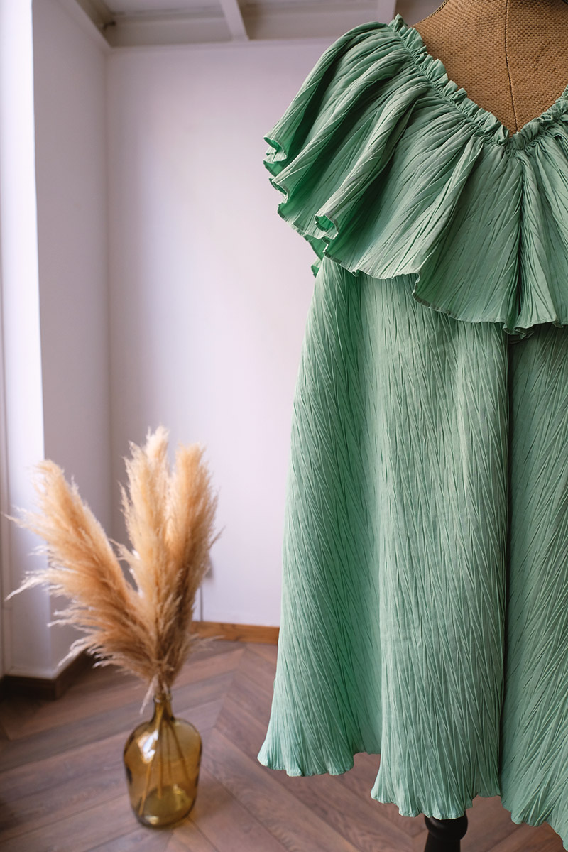 Robe témoin ou demoiselle d'honneur verte