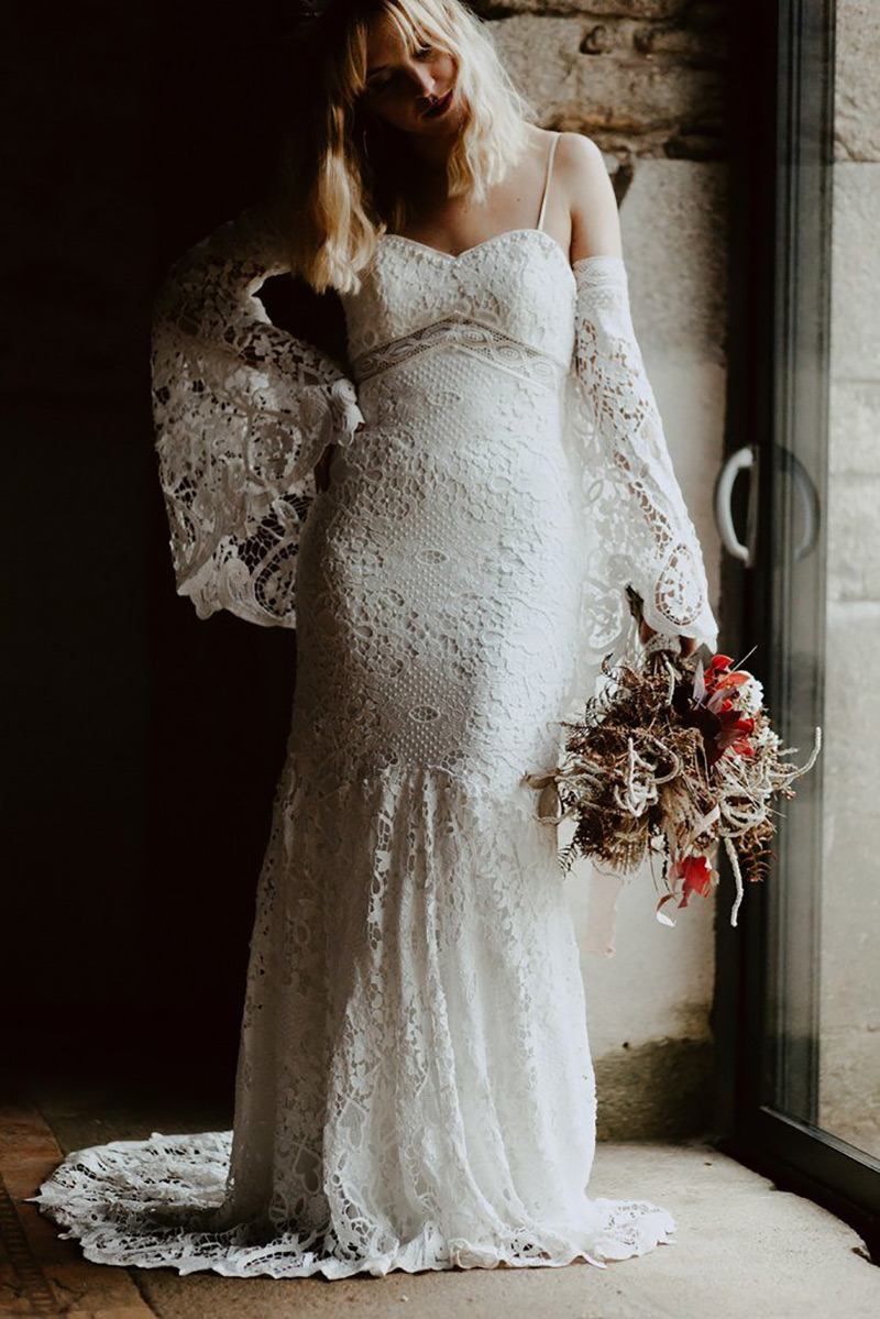 Robe de mariée bohème chic