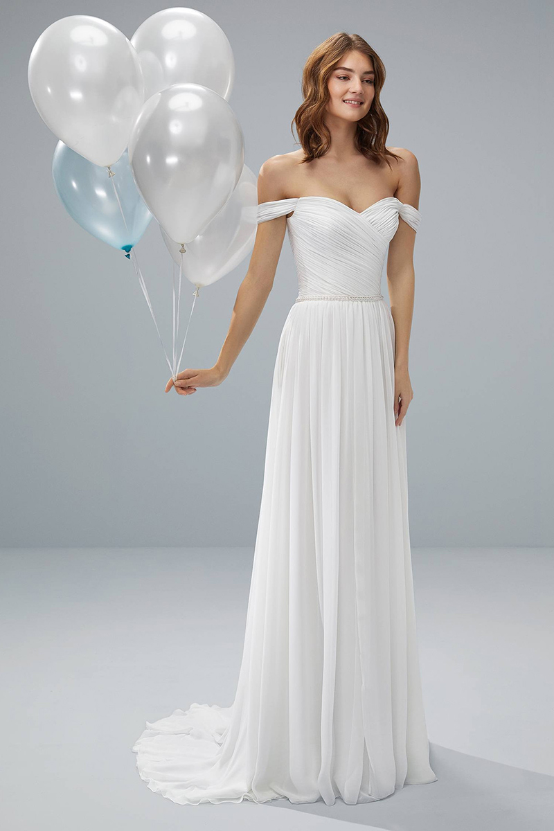 Robe bustier drapée