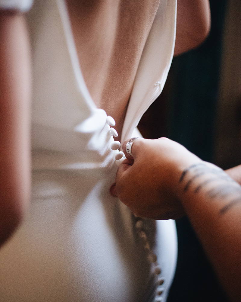 Habillage de la mariée