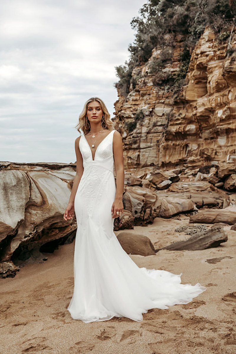 Robe sirène et décolleté plongeant