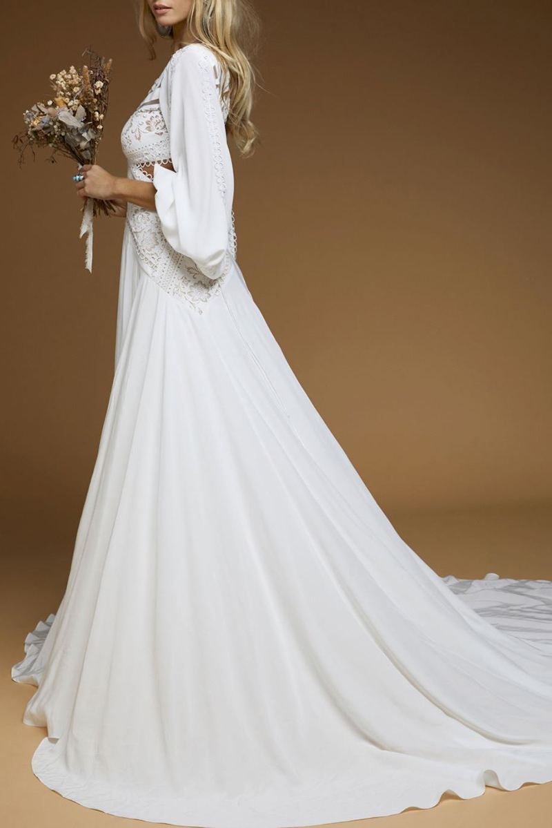 Robe de mariée bohème chic