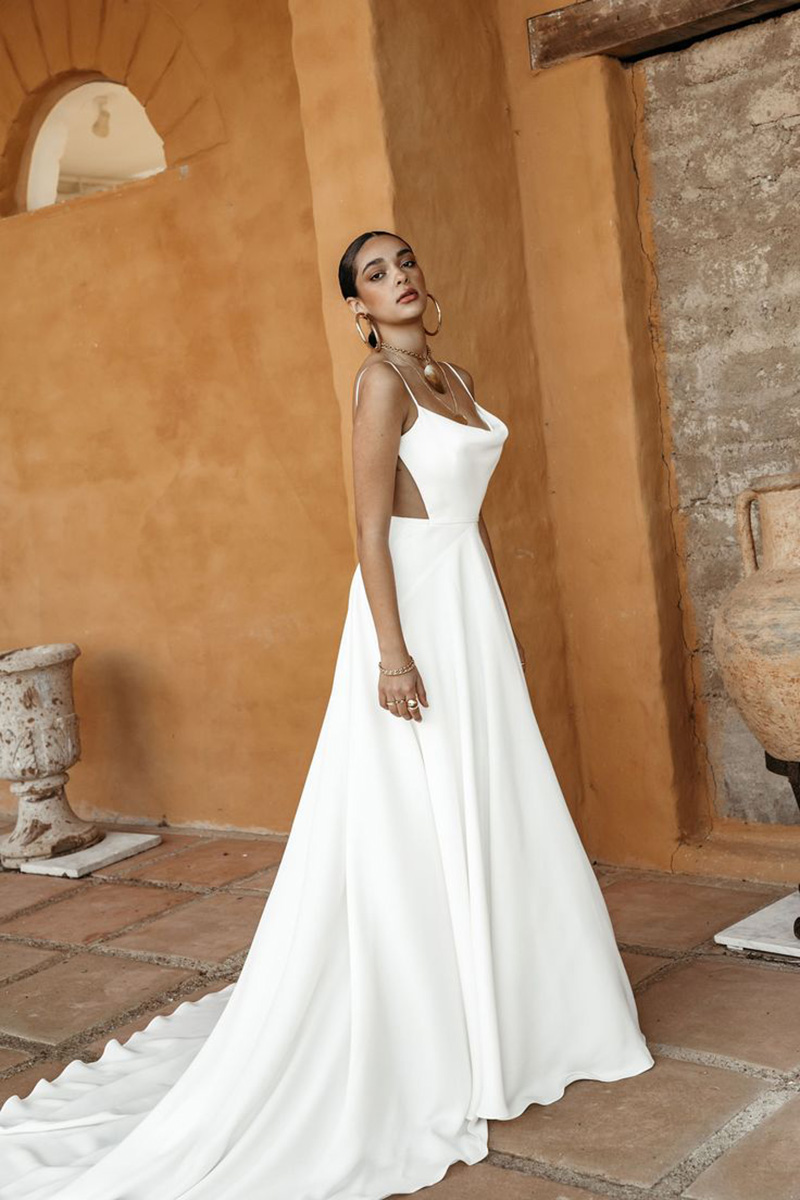 Robe de mariée minimaliste