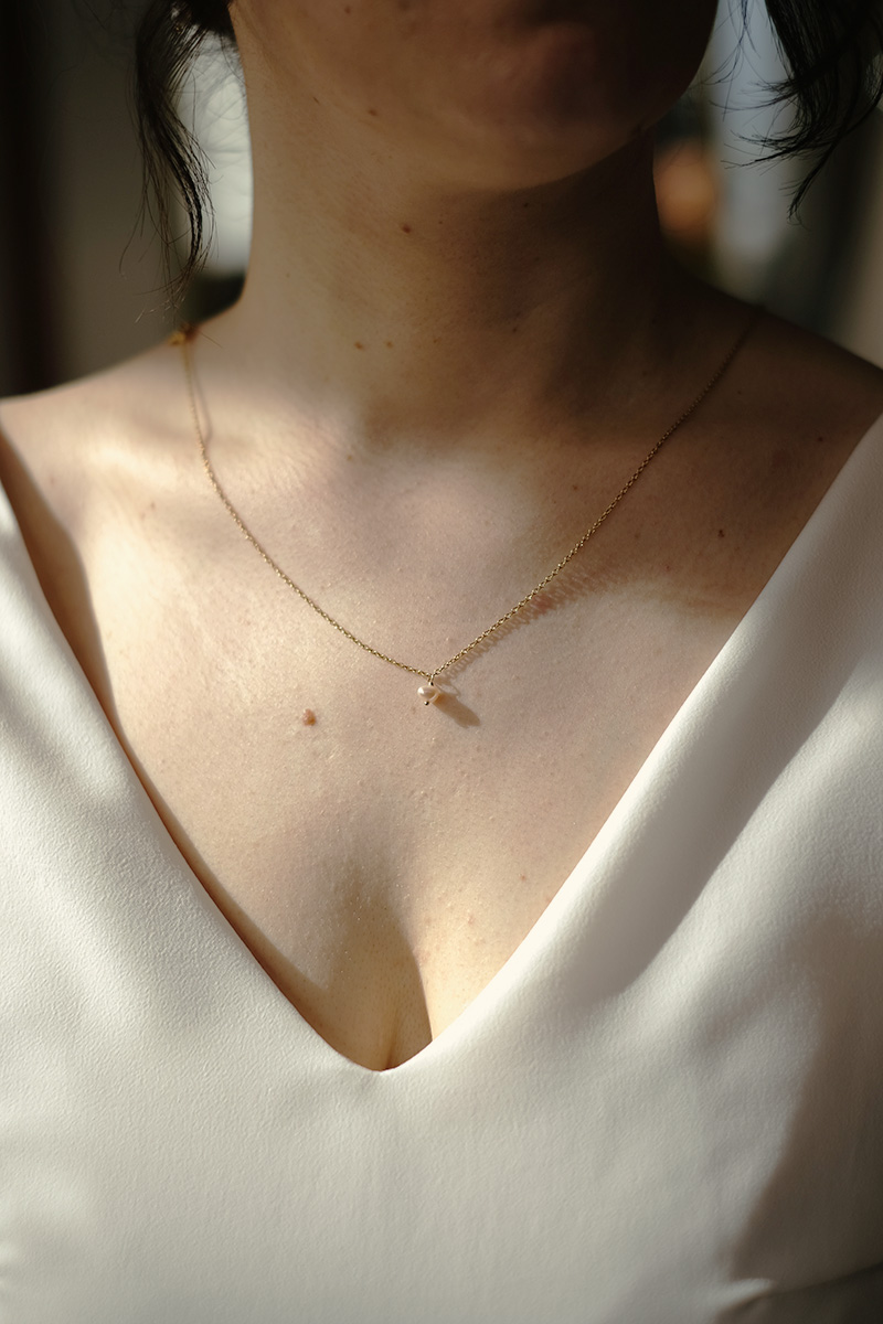 Collier doré pour mariée