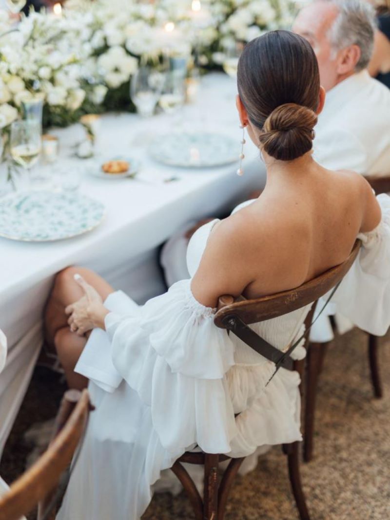 Chignon de mariée moderne