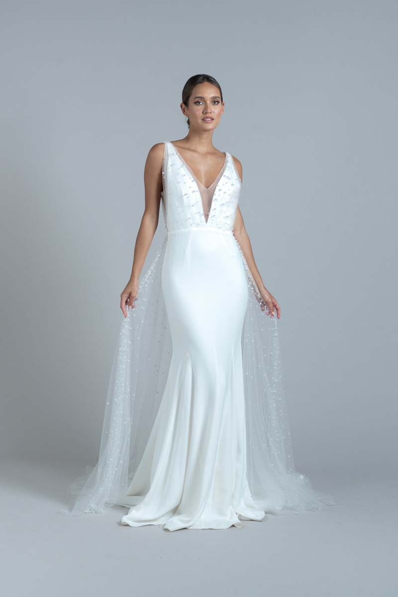 Robe de mariée à perles