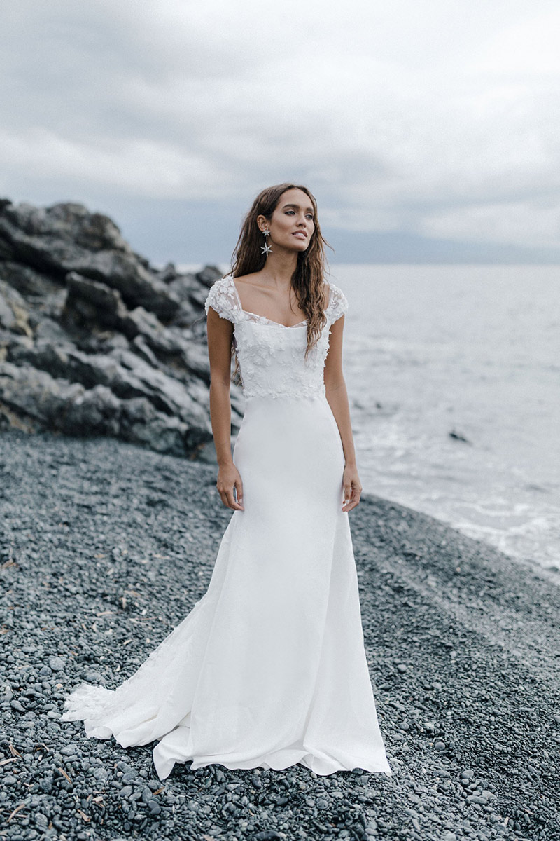 Robe de mariée moderne et délicate