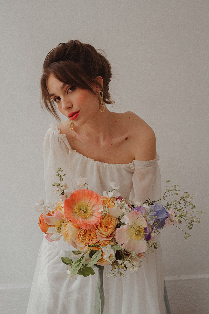 Bouquet de mariée printannier