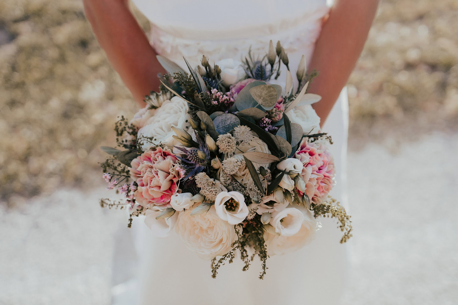 Bouquet de mariée bohème eucalyptus