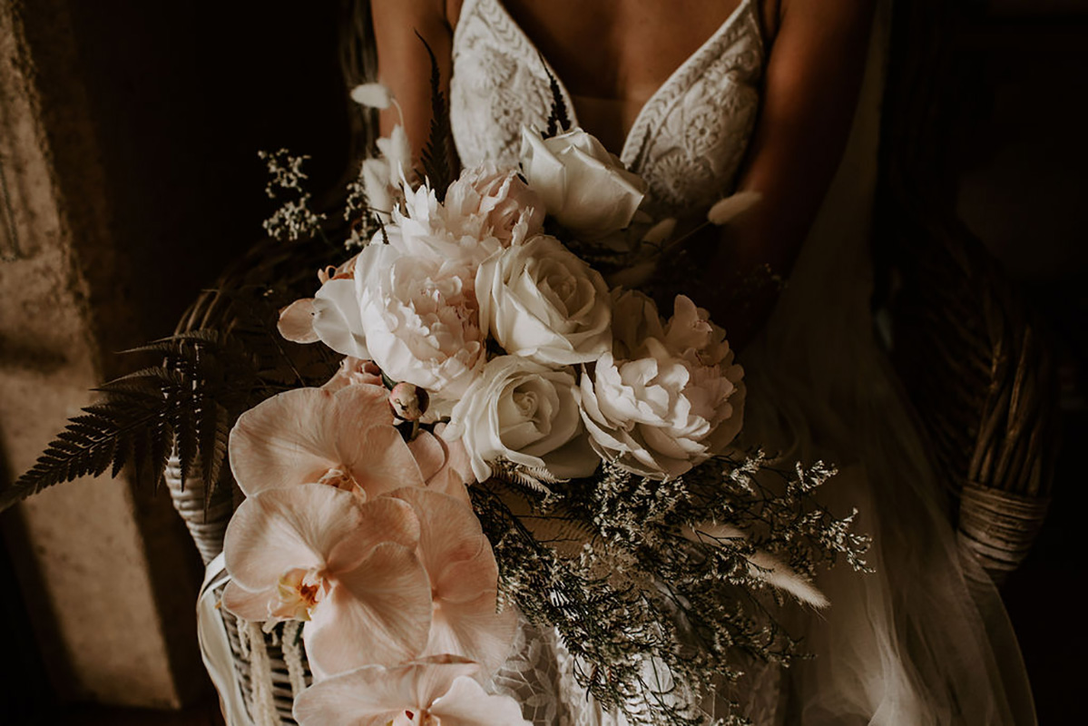 Bouquet de mariée bohème chic