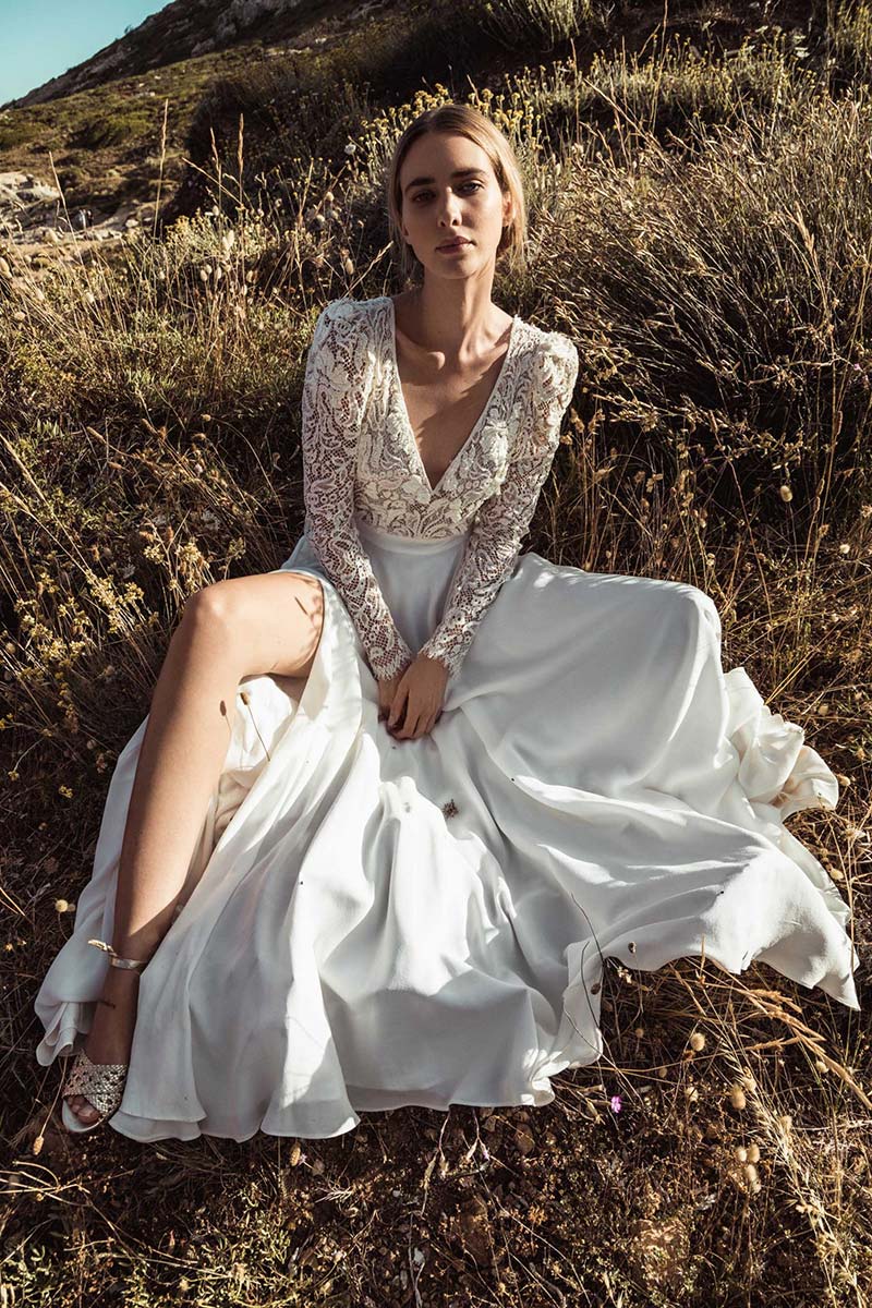 Robe de mariée fendue