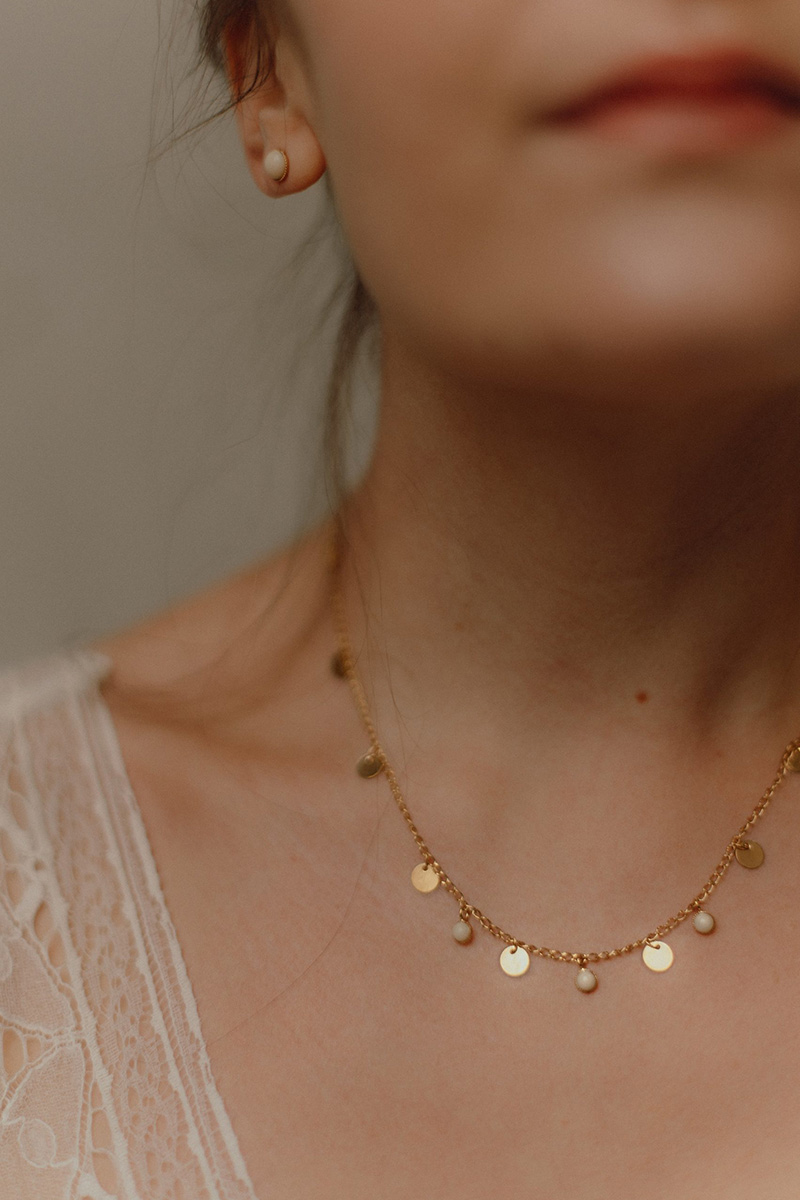 Collier fin pour mariage