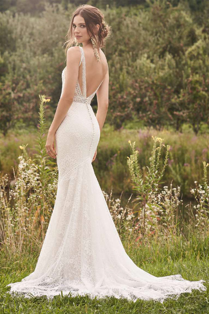 Robe longue décolleté en v