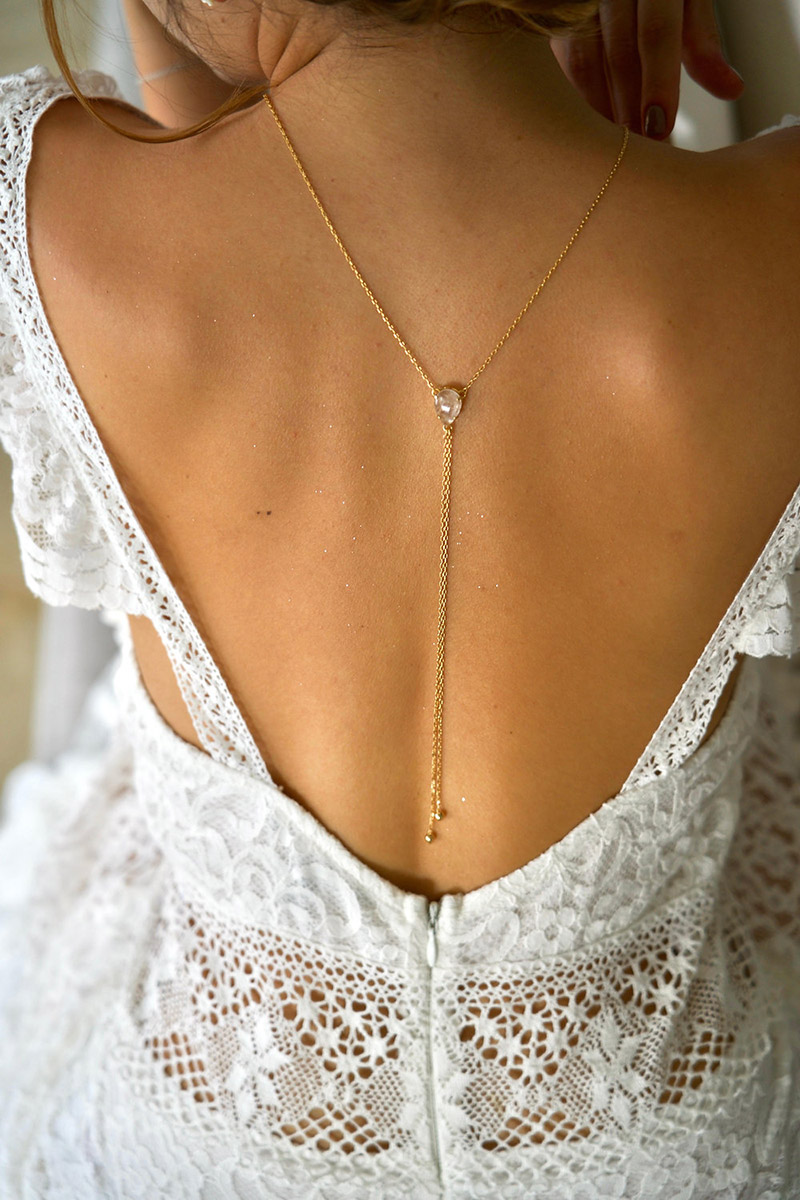Collier avec une perle naturelle