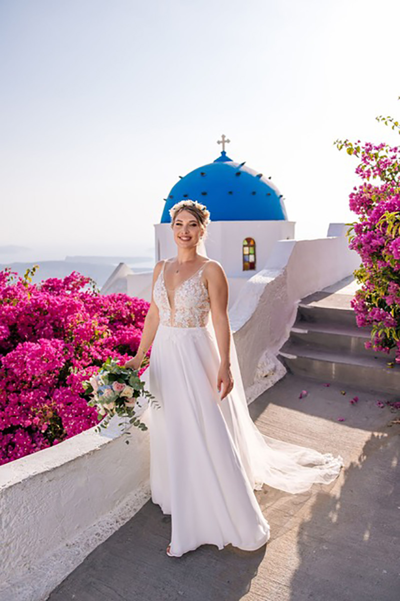 Robe de mariée avec de la broderie