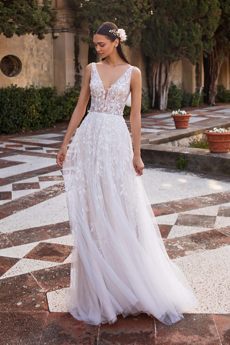 Jupe en tulle mousseline et dentelle