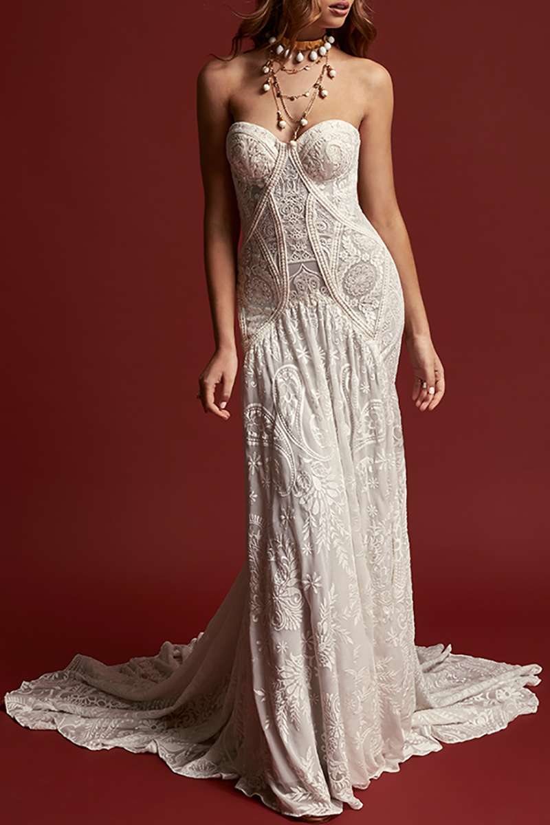Robe de mariée avec bustier