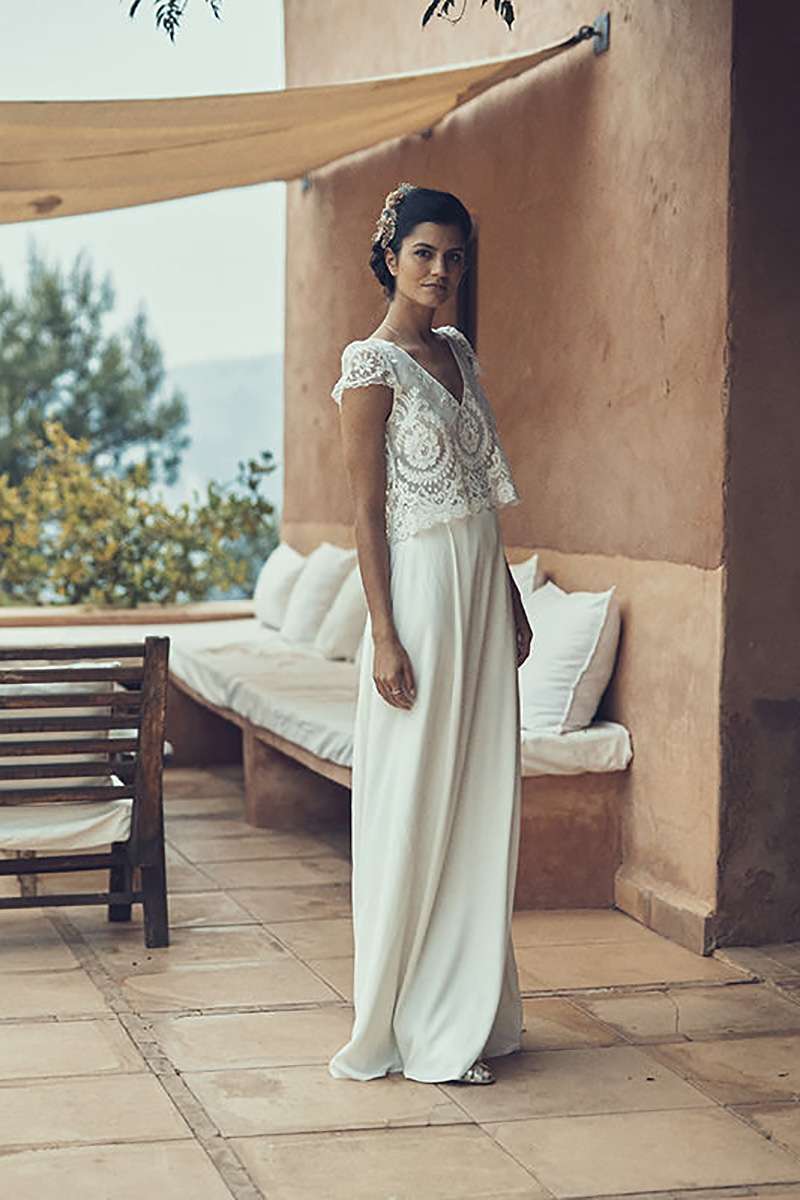 Ensemble top et jupe pour un mariage