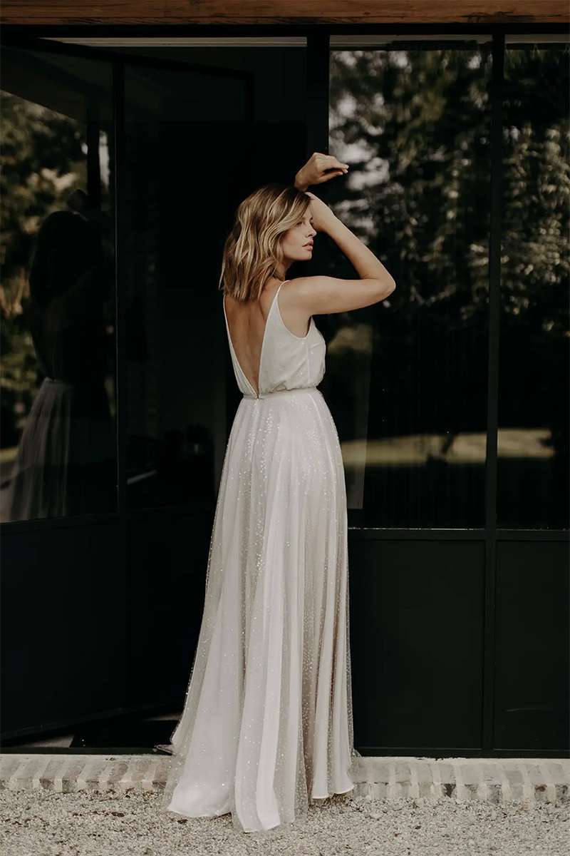 mariage écolo avec une robe de mariée moderne