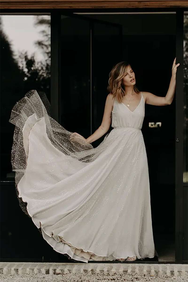 Robe de mariée fluide et confortable à Lyon