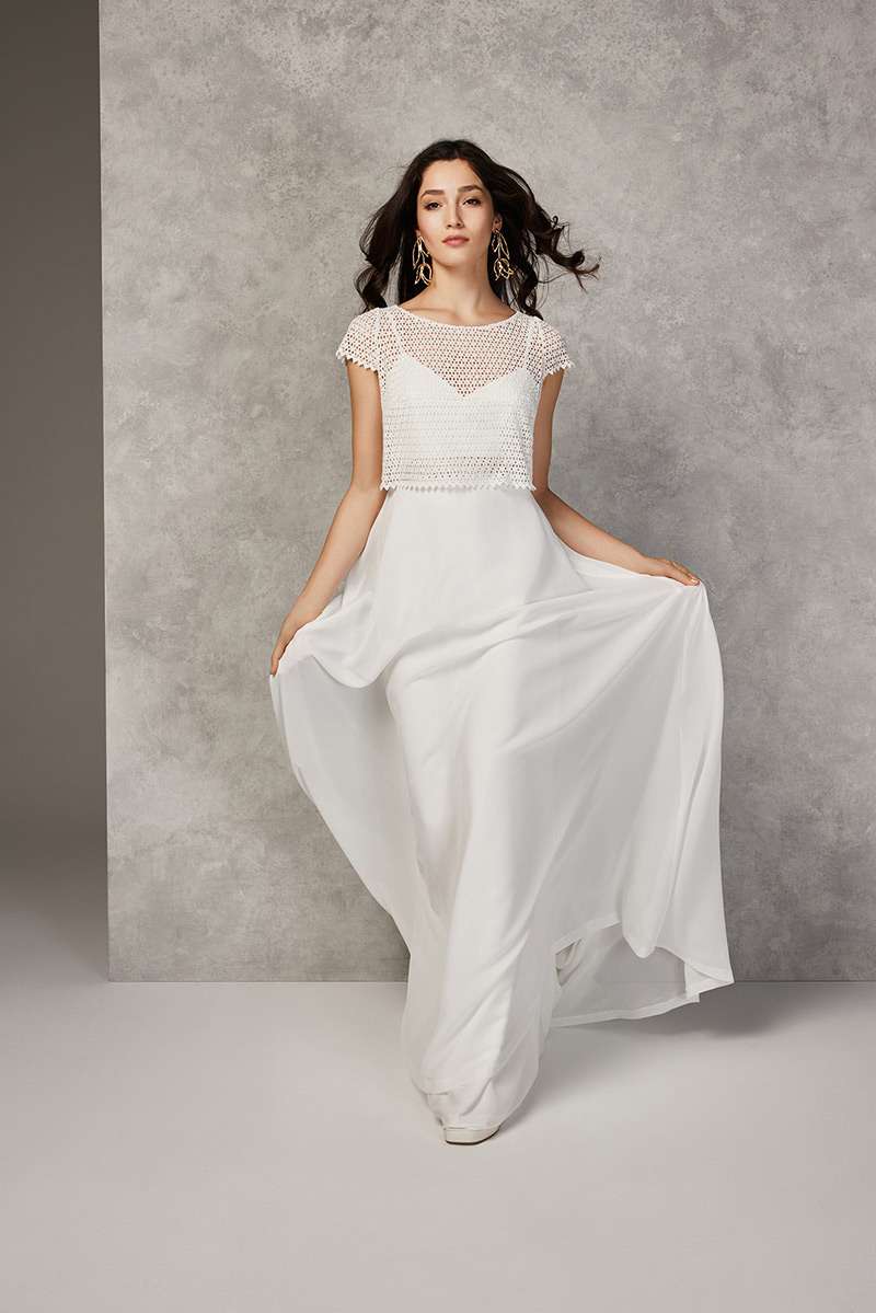 Ensemble robe de mariée avec top